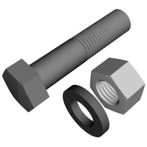 Kit Bolt Nut Lock 3/8 In X 1 In Stainless Steel Sb-0310