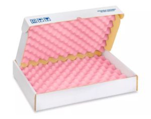 BOX Foam Shipper Anti-Static 18 x 12 x 2 3/4in Convoluted