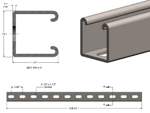 10 FOOT UNISTRUT ZIN