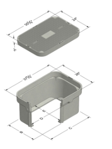 HH 24X36X24 T15 HDPE