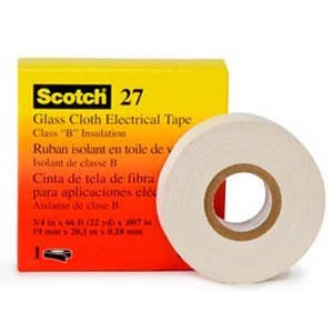 TAPE Electrical 3/4in x 66ft Glass Cloth White