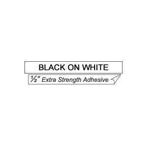 1/2 In. Black on White Extra Strength P-touch Tape