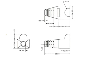 BOOT Strain Relief RJ45 Green