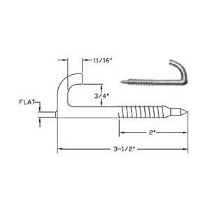 HOOK DRIVE 5/16 X 3-