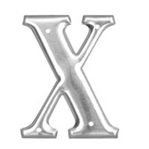 POLE MARKER Letter X Aluminum Roman Style 1.5in