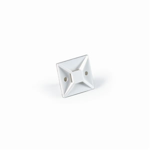 Adhesive Cable Tie Mounting Base 4-Way 1.5 Inch Square