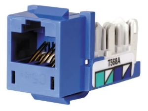 MODULAR JACK Cat5e Blue 10/100/1000BASE T 2.5GBASE T